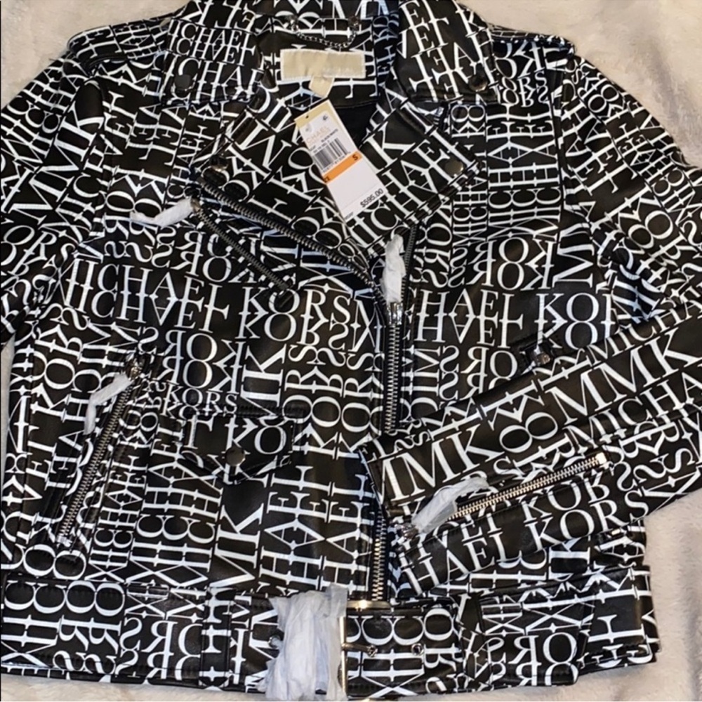 NWOT Michael Kors Monochrome Logo Jacket RARE Sz M